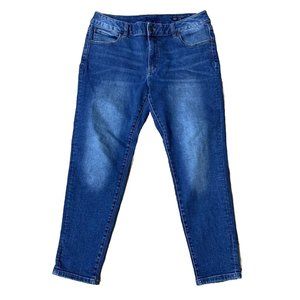 Kelly Jean Mid Rise Classic Skinny Medium Wash Denim Pant Blue Waist 32" 12/31